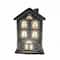 8.5" Brown & White Glitter Lighted 2-Story Gingerbread House Tabletop Décor by Ashland®